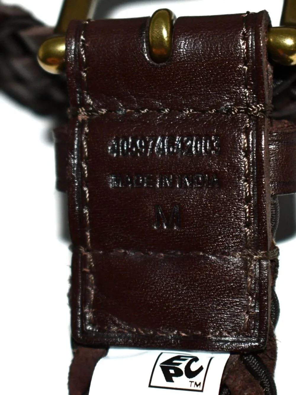 Polo Ralph Lauren Leather Stretch Braided Belt in Brown Size: MED #405974642003